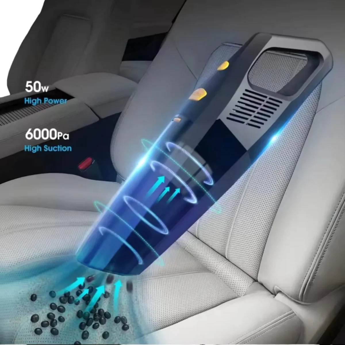 Aspiradora De Auto Hogar y Oficina Portatil Cordless 6000pa - Imagen 2