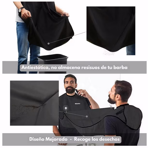 Capa De Barba Anti Residuos Para Caballero - Imagen 4