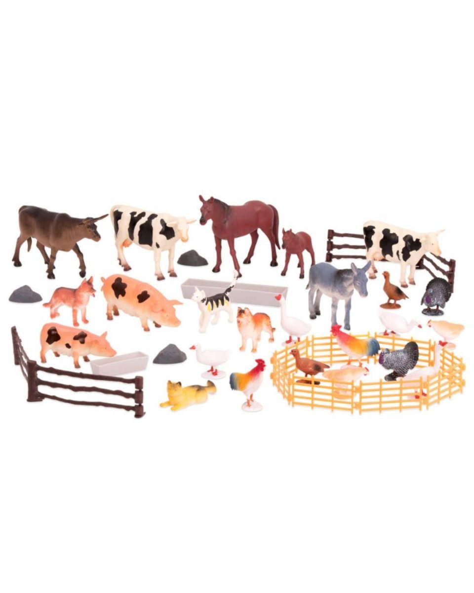 Cubo Marrón Claro Animales de La Granja 60 Piezas | Terra - Imagen 3